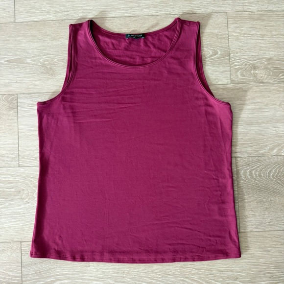 Eileen Fisher Tank Top Sleeveless Casual Layering Everyday Basic Luxury L - Picture 1 of 8